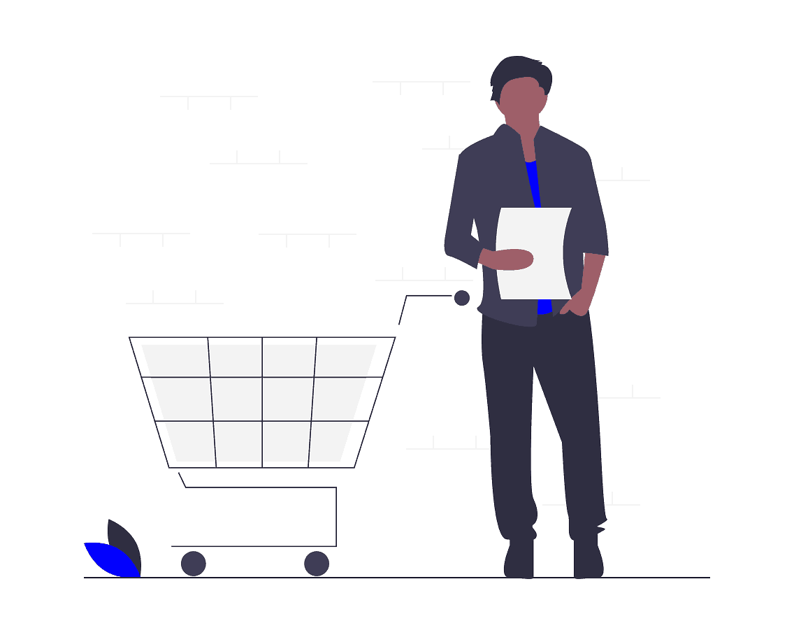 Empty cart illustration for upsell opportunity