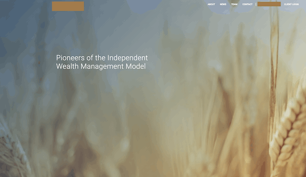 Example of homepage with large image pushing content below the fold