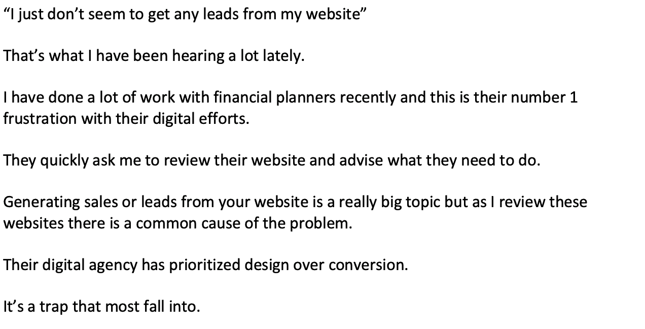 Well-spaced text example