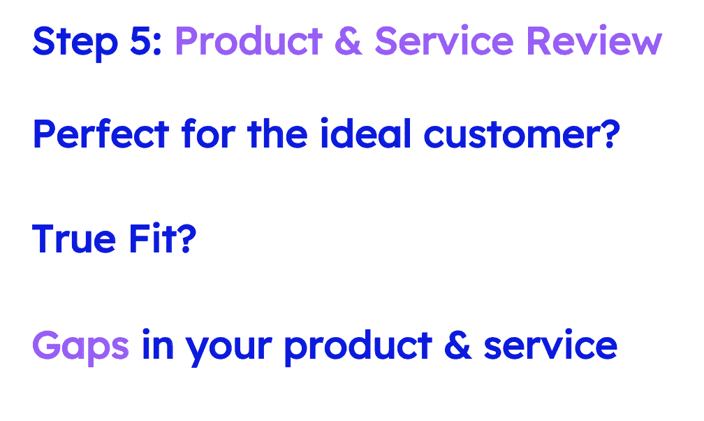 Product and service review worksheet