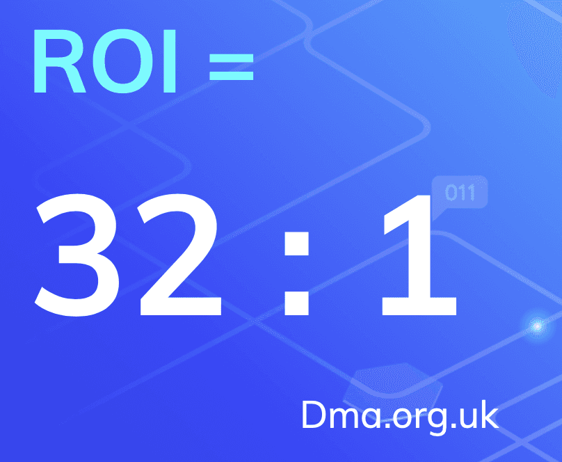 email list ROI 32 to 1