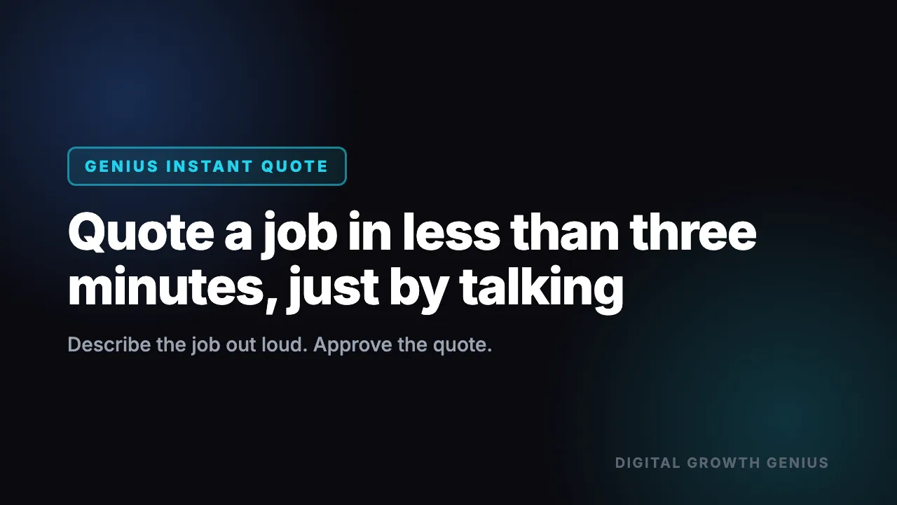 How Tradies Quote a Job by Talking, in Under 3 Minutes