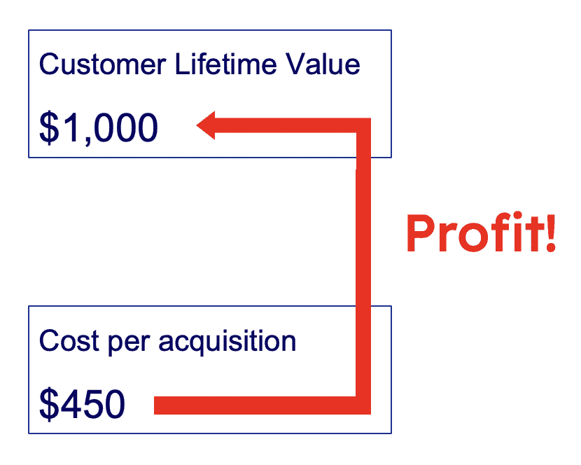 Customer lifetime value profit equation