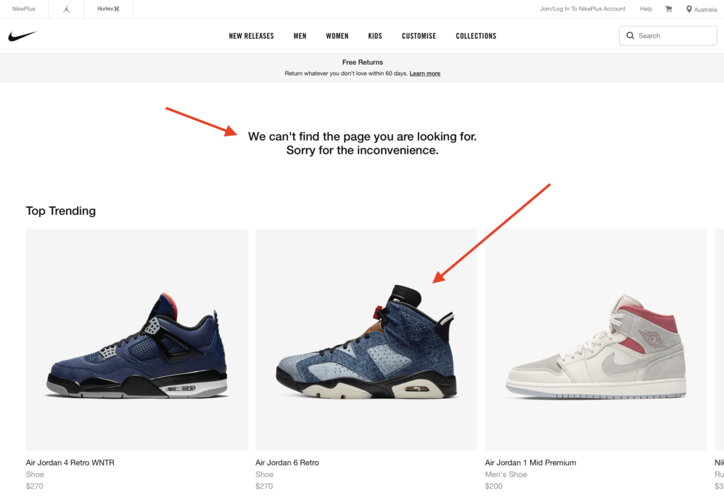 nike 404 example